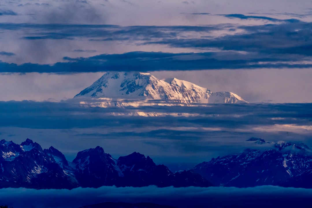 Denali Shrouded By Clouds